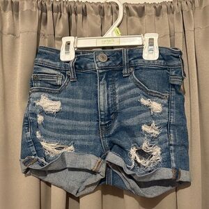 American Eagle Outfitters Distressed Blue Jean Shorts